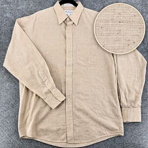 Burberry Beige/Tan Long-Sleeve Button-Down Shirt